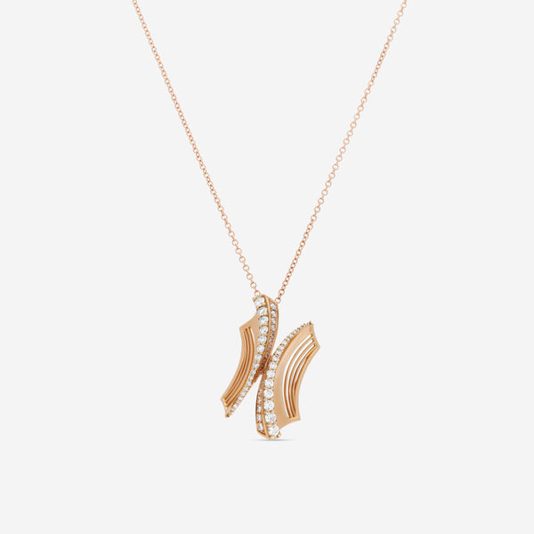 Giloro 18K Rose Gold Diamond Pendant Necklace P5126-108R
