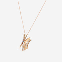 Giloro 18K Rose Gold Diamond Pendant Necklace P5126-108R
