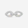 Suna Brothers 18K Yellow Gold & Platinum Diamond Bow Pin P6851T