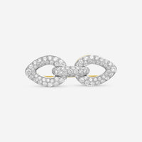 Suna Brothers 18K Yellow Gold & Platinum Diamond Bow Pin P6851T
