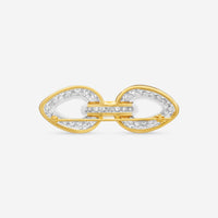 Suna Brothers 18K Yellow Gold & Platinum Diamond Bow Pin P6851T