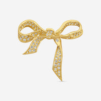 Suna Brothers 18K Yellow Gold Diamond Bow Brooch P7290Y