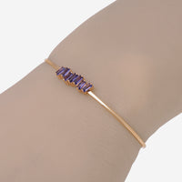 Suzanne Kalan 14K Rose Gold and Iolite Bangle Bracelet PB54-RGILS - THE SOLIST