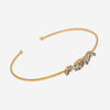 Suzanne Kalan 14K Yellow Gold Diamond and Blue Topaz Bangle Bracelet PB56-YGBTM - THE SOLIST
