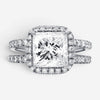 Diana M Halo Platinum Diamond Engagement Ring Sz. 5.5 PC416