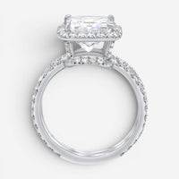 Diana M Halo Platinum Diamond Engagement Ring Sz. 5.5 PC416