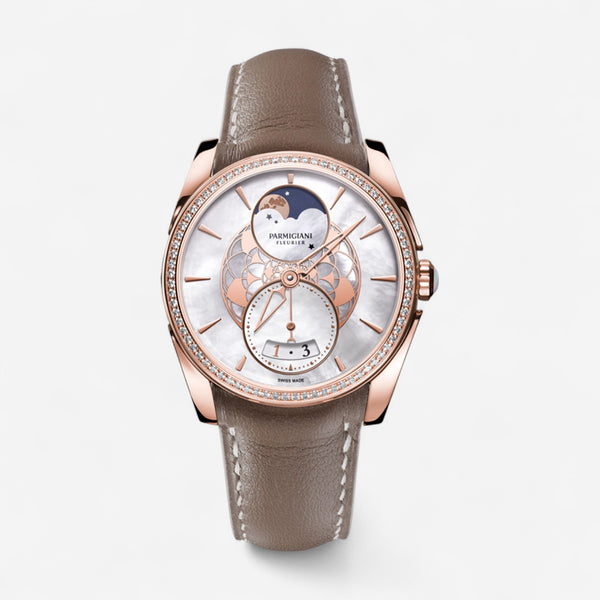 Parmigiani Fleurier Tonda Metropolitaine 18K Rose Gold Diamond Automatic Ladies Watch PFC283-1063300-HC6121
