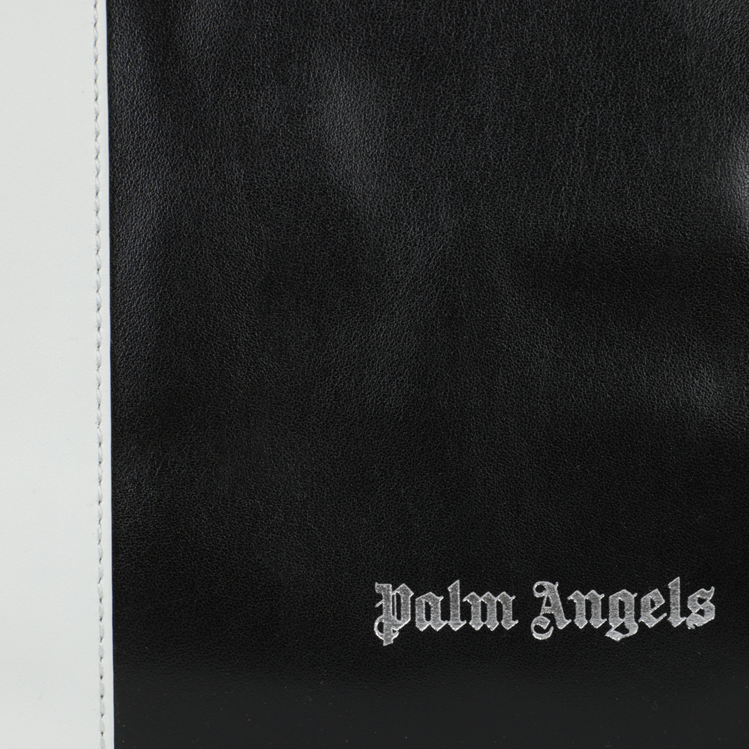 Palm Angels Black Leather Men's Travel Duffel PMNA059S-LEA001-1001