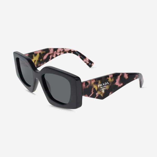 Prada Black Frame Dark Grey Lens Women's Sunglasses PR15YS1AB5S0