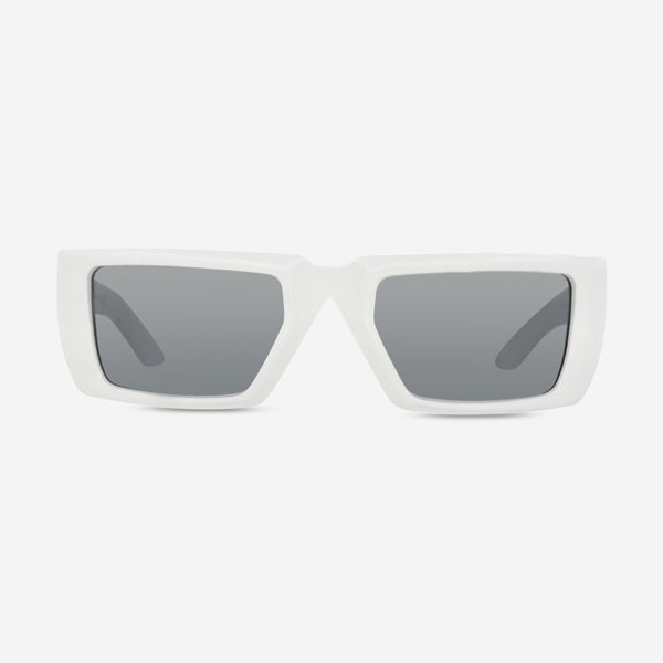 Prada White Frame Dark Grey Lens Unisex Sunglasses PR 24YS4615S0