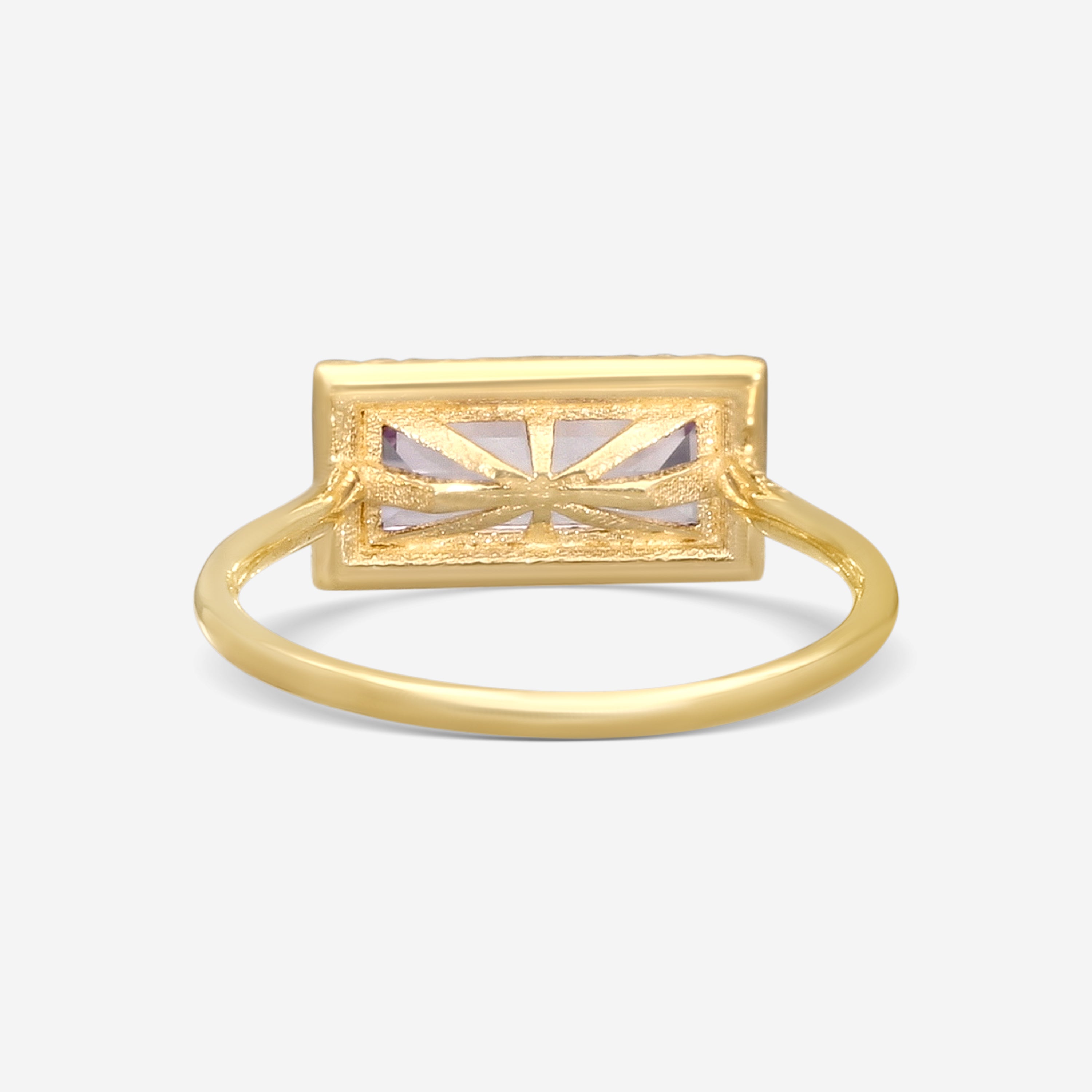 Suzanne Kalan 14K Yellow Gold Diamond & Rose Quartz Ring Sz. 6.5 PR364-YGRDF