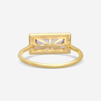Suzanne Kalan 14K Yellow Gold Diamond & Rose Quartz Ring Sz. 6.5 PR364-YGRDF