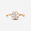 Suzanne Kalan 14K Rose Gold Diamond & White Topaz Ring Sz. 6.25 PR529-RGWT