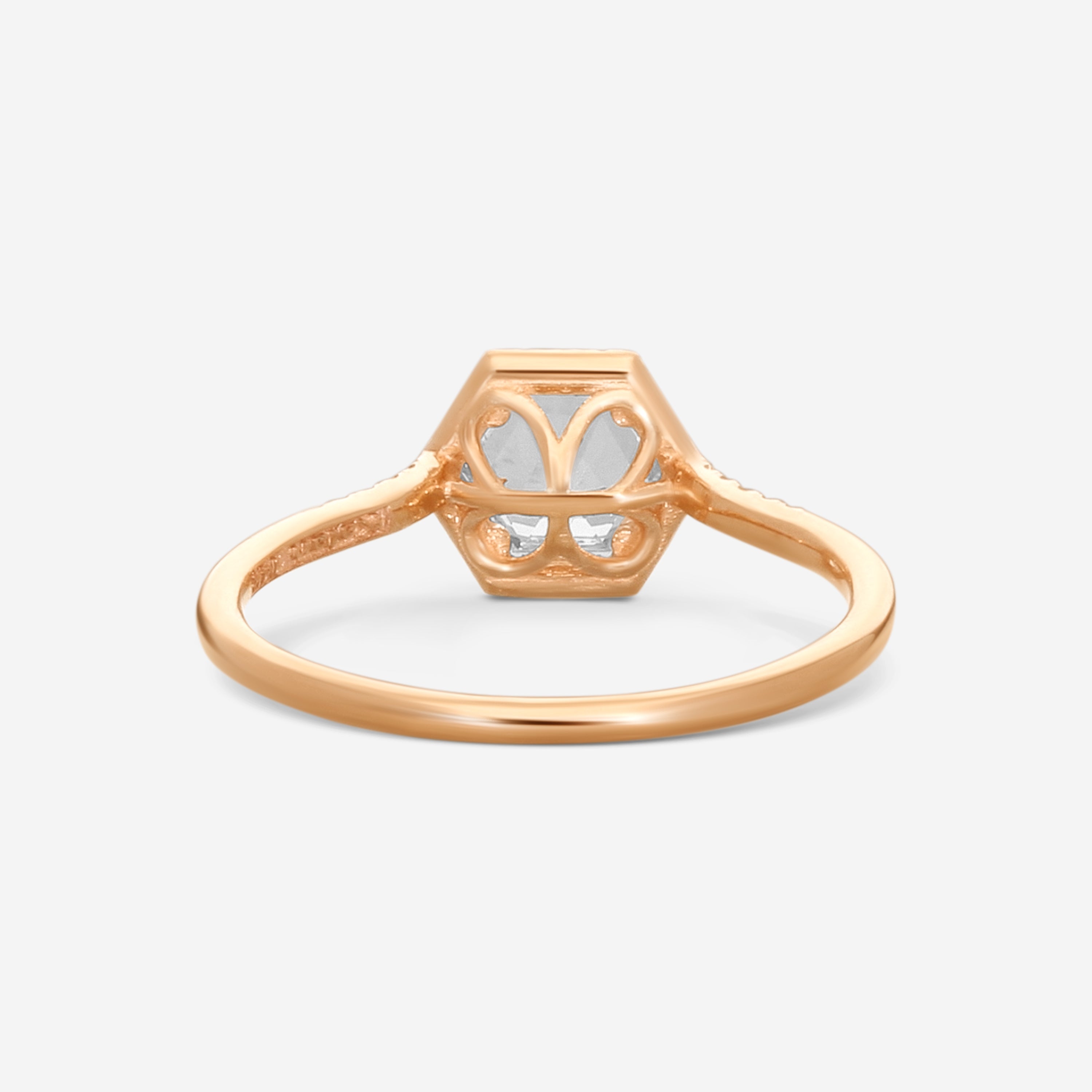 Suzanne Kalan 14K Rose Gold Diamond & White Topaz Ring Sz. 6.25 PR529-RGWT