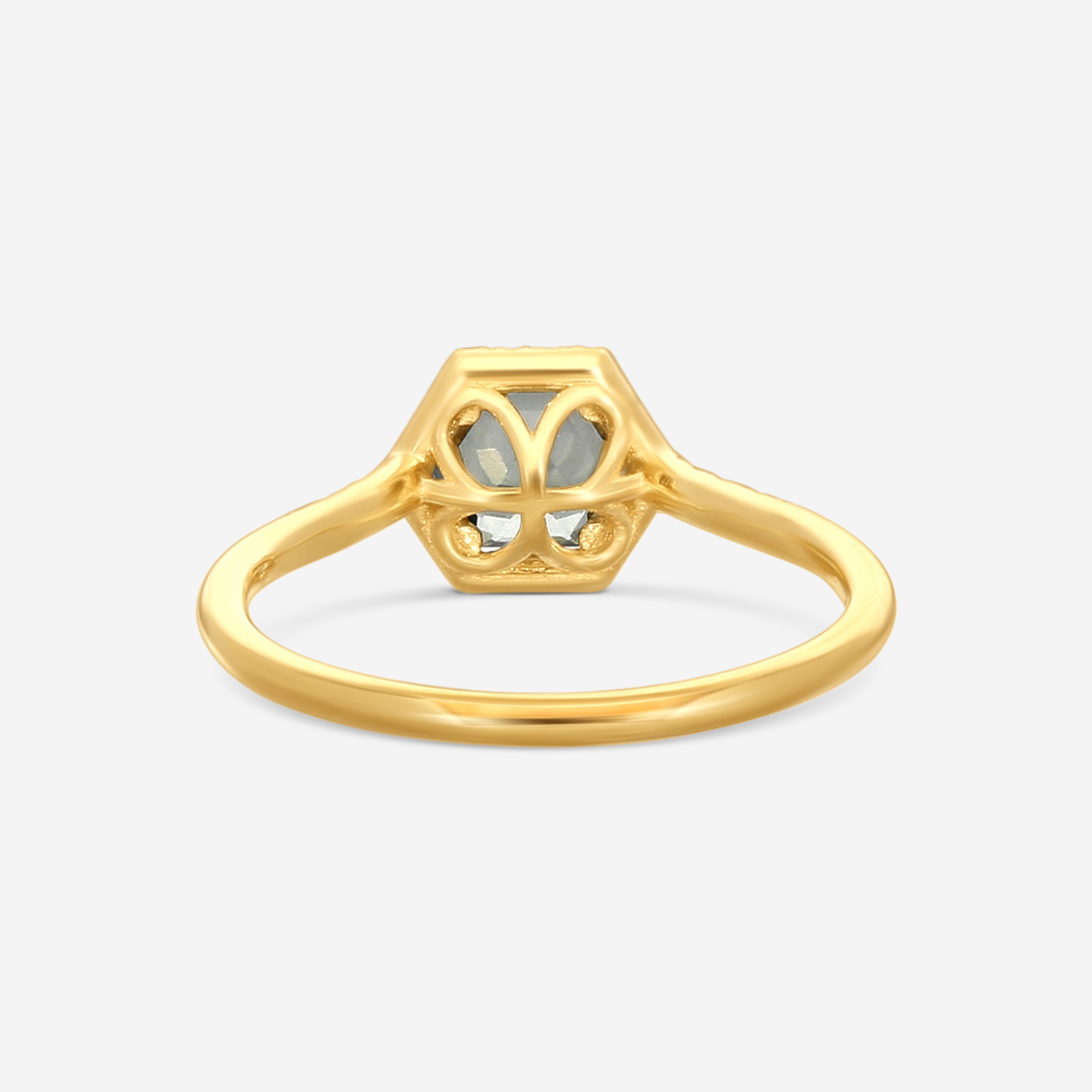 Suzanne Kalan 14K Yellow Gold Diamond & Green Envy Topaz Ring Sz. 6 PR529-YGGET