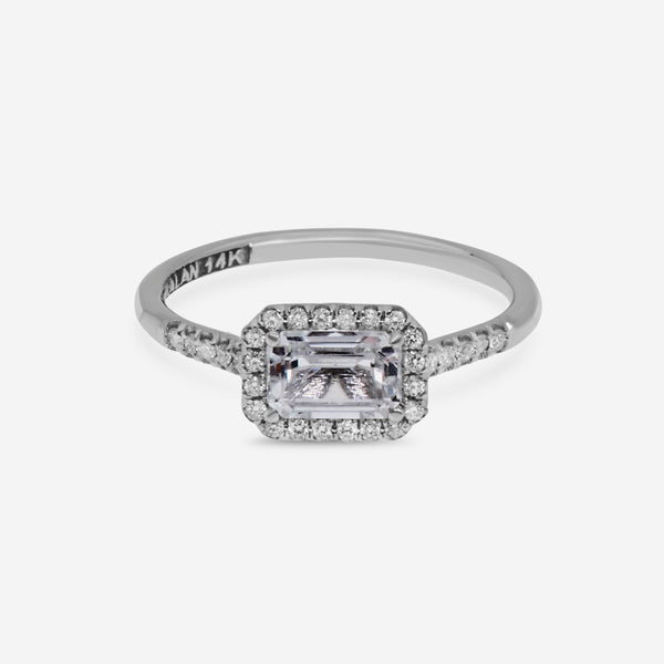 Suzanne Kalan 14K White Gold Diamond and White Topaz Ring sz 8 PR530-WGWT-8 - THE SOLIST