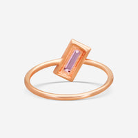 Suzanne Kalan 14K Rose Gold Diamond & Pink Topaz Ring Sz. 6.5 PR543-RGPT
