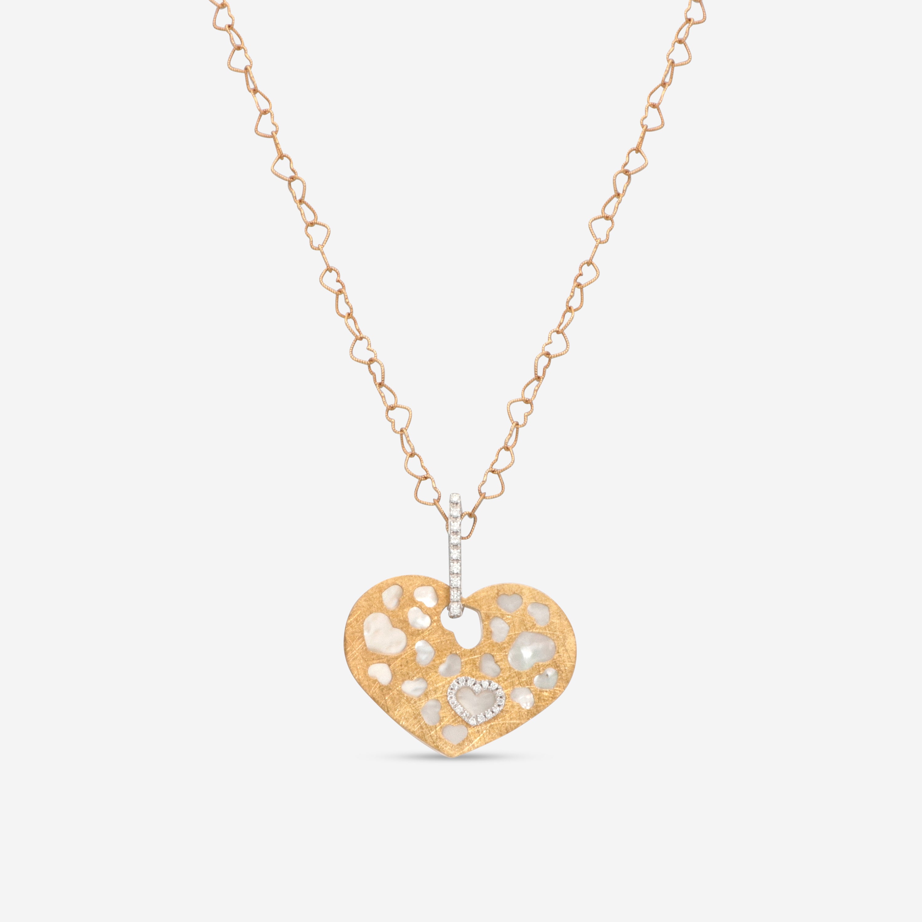 Nanis 18K Yellow Gold Diamond & Mother of Pearl Pendant Necklace PS15-21 - THE SOLIST