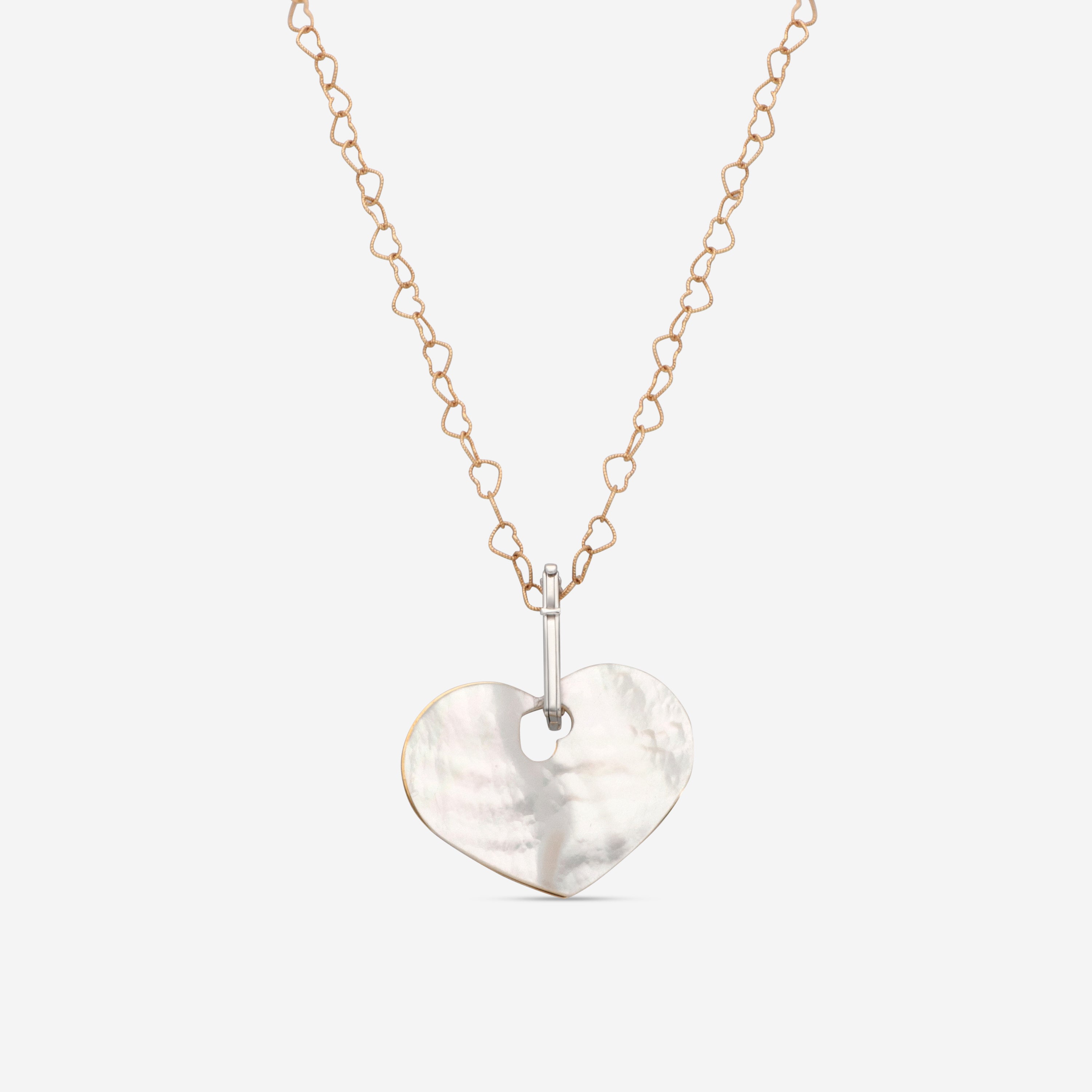 Nanis 18K Yellow Gold Diamond & Mother of Pearl Pendant Necklace PS15-21 - THE SOLIST