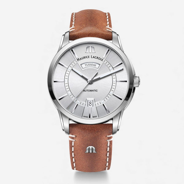 Maurice Lacroix Pontos Day Date Stainless Steel Automatic Men's Watch PT6358-SS001-130-2