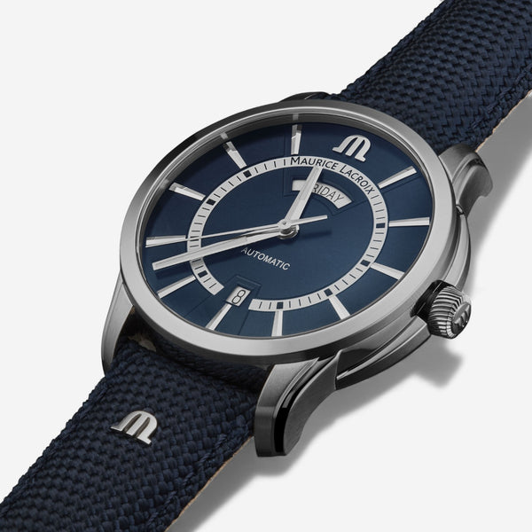 Maurice Lacroix Pontos Day Date Stainless Steel Automatic Men's Watch PT6358-SS004-431-4