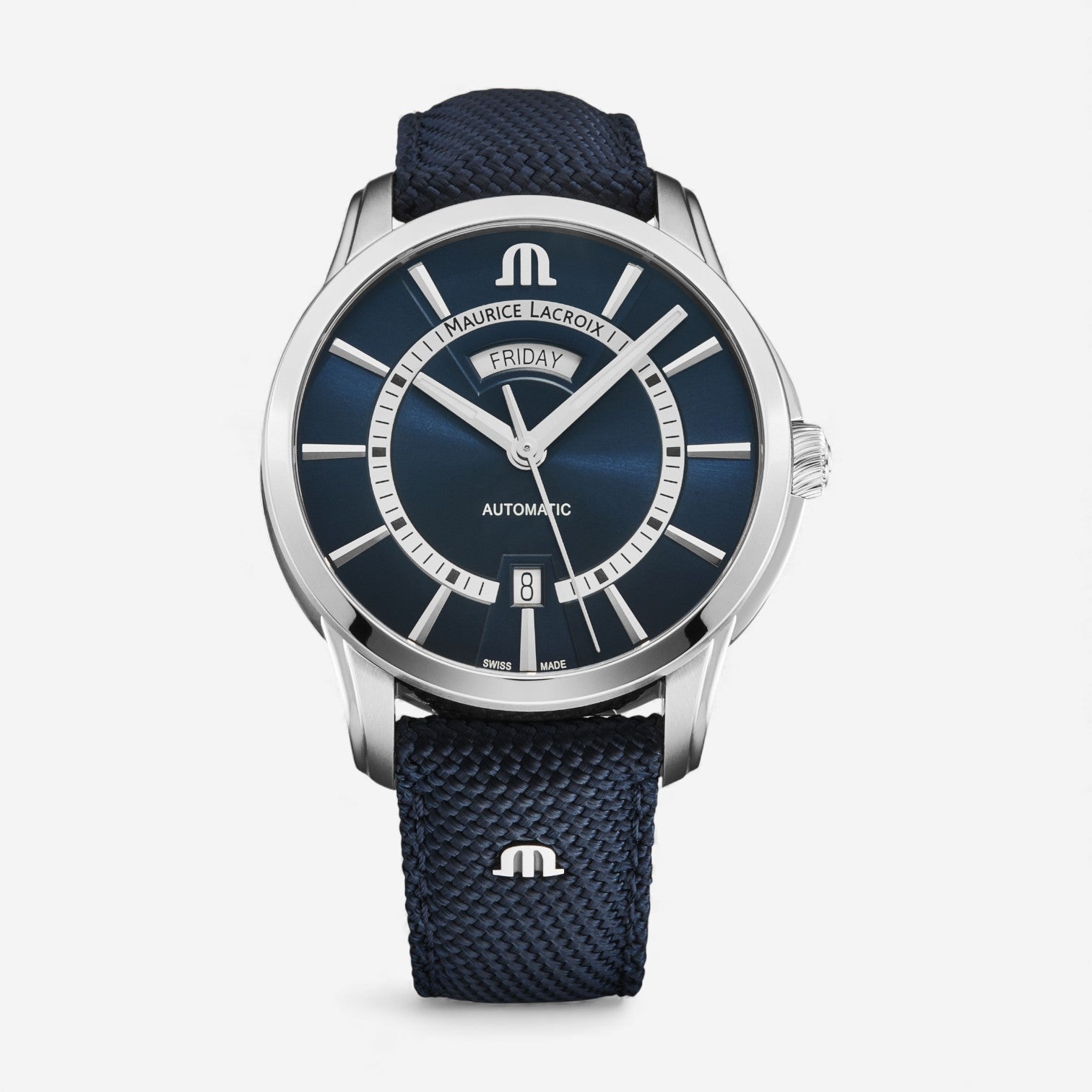 Maurice Lacroix Pontos Day Date Stainless Steel Automatic Men's Watch PT6358-SS004-431-4