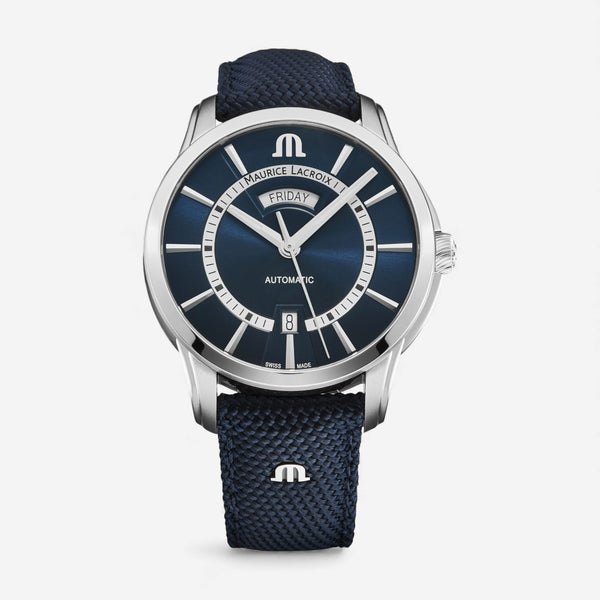 Maurice Lacroix Pontos Day Date Stainless Steel Automatic Men's Watch PT6358-SS004-431-4
