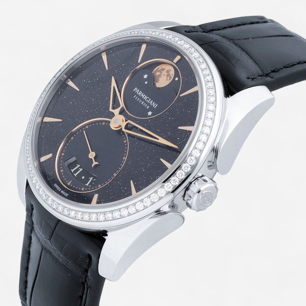 Parmigiani Fleurier Tonda Metropolitaine Selene Stainless Steel Diamond Automatic Ladies Watch PFC283-0060601-XA3121