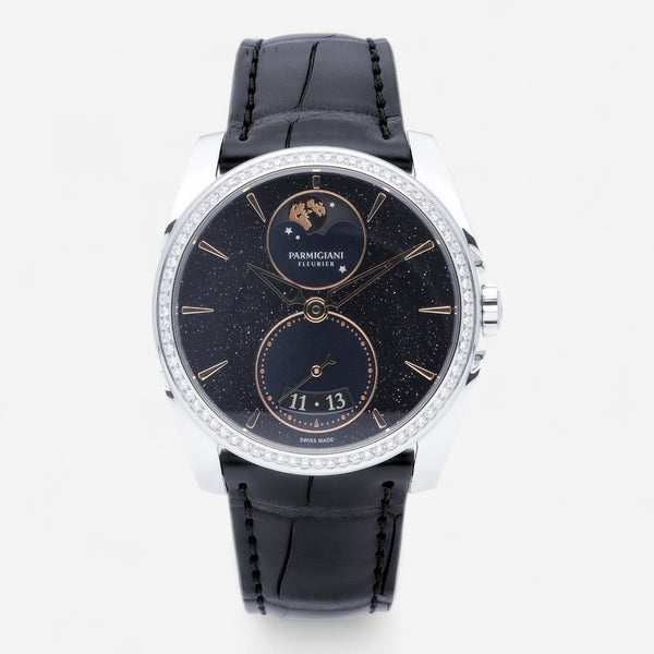 Parmigiani Fleurier Tonda Metropolitaine Selene Stainless Steel Diamond Automatic Ladies Watch PFC283-0060601-XA3121