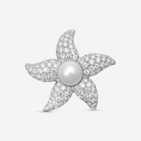 Suna Platinum Diamond & South Sea Pearl Starfish Pin P7272SSP