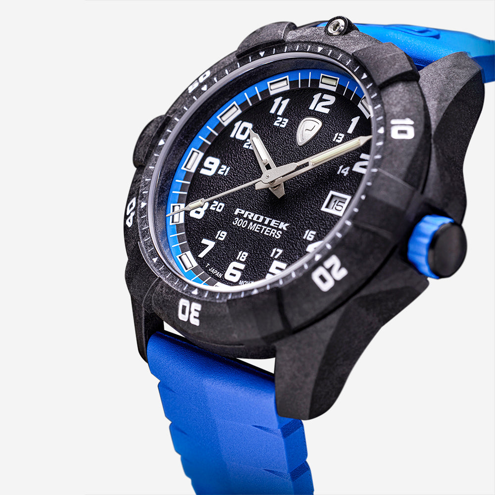 ProTek Carbon Dive 42mm Quartz Men's Watch PT1003B