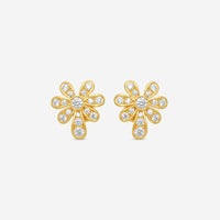 Suna 18K Rose Gold Diamond Flower Earrings E2562PG-C