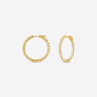 Ina Mar 14K Yellow Gold Diamond Shared Prong Hoop Earrings E1183B-FY-200F - THE SOLIST