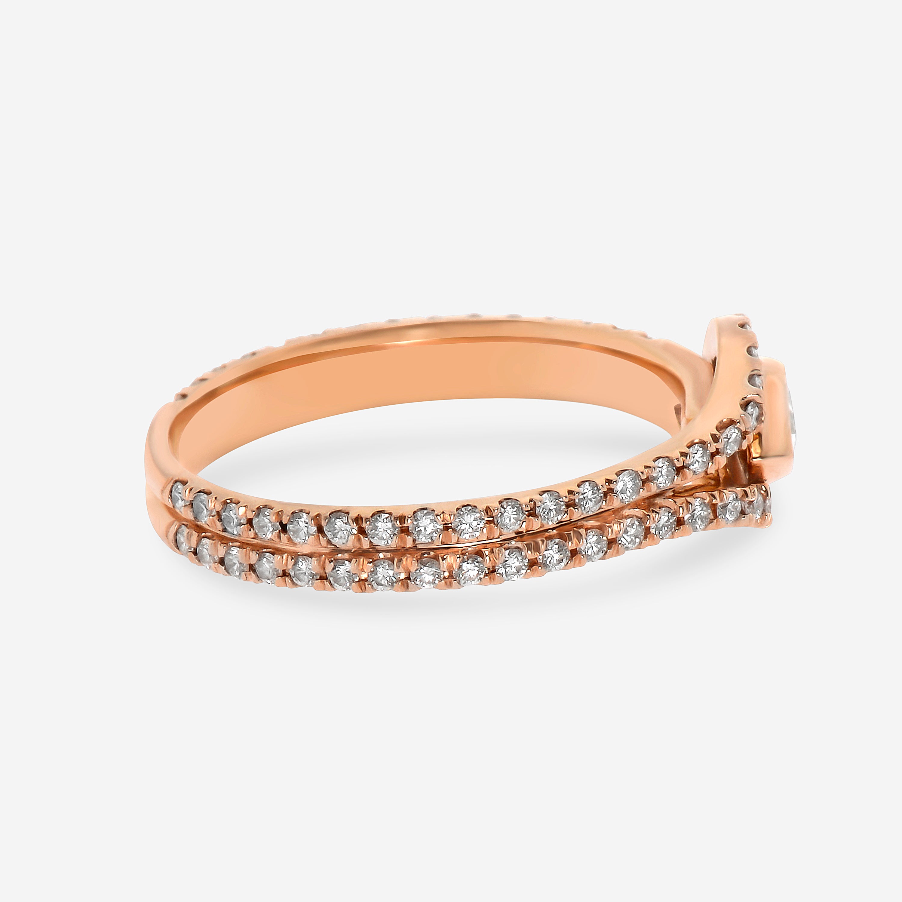 Kwiat 18K Rose Gold, Diamond Button Ring - THE SOLIST