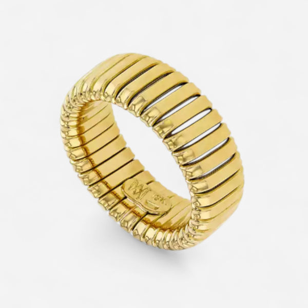 Alberto Milani 18K Yellow Gold Polished Band Ring Sz. 7 R0058E-7