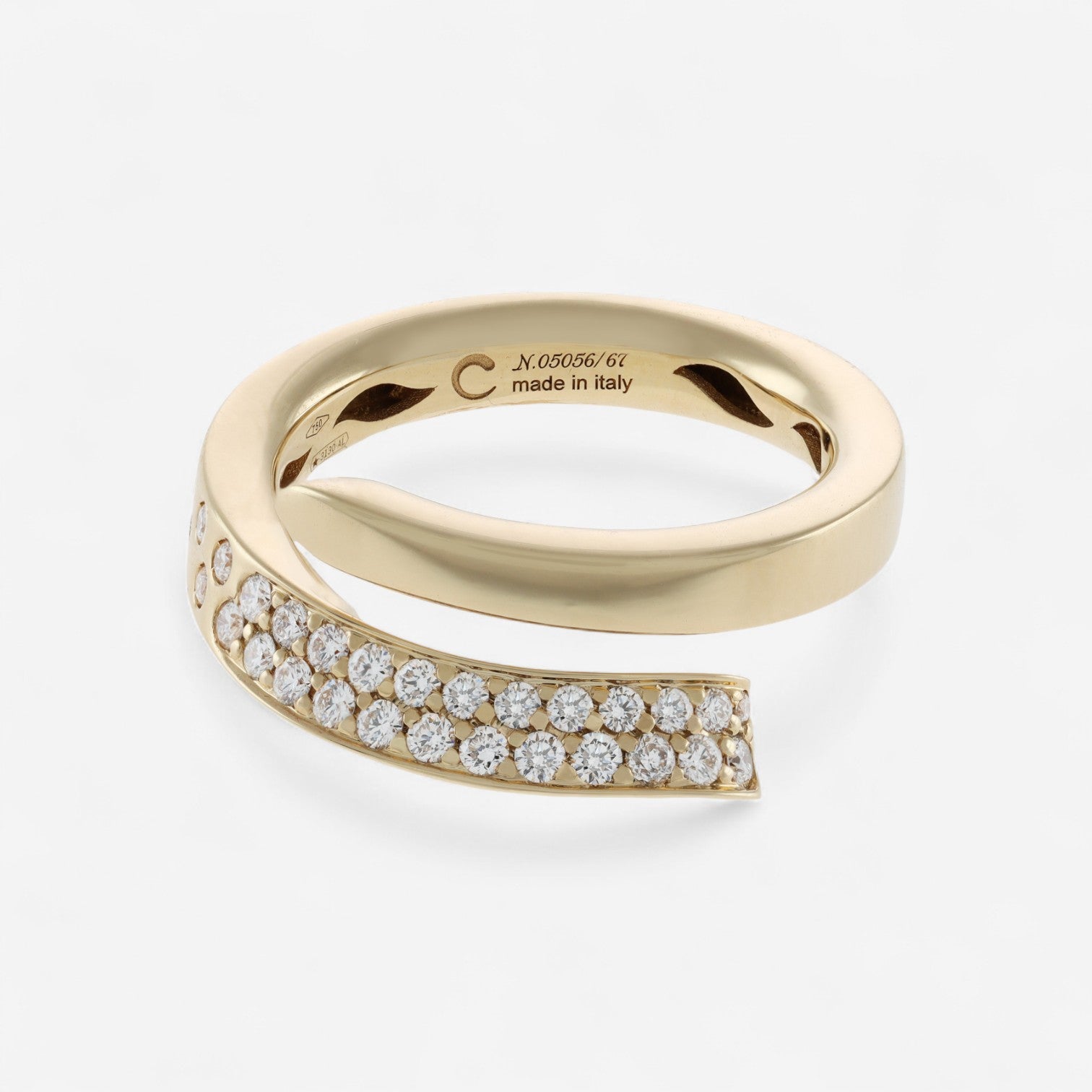 Crivelli 18K Yellow Gold Diamond Slim Ring Sz. 7 R0216E-7 - THE SOLIST