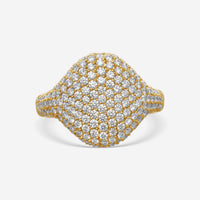 Crivelli 18K Yellow Gold Diamond Pavé Statement Ring R0291E