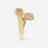 Crivelli 18K Yellow Gold Two-Headed Pillar Wrap Ring Sz. 7 R0312E-7