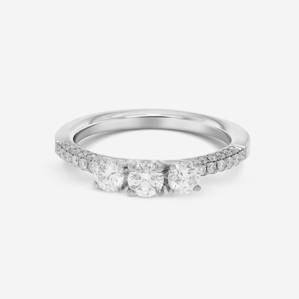 Piero Milano 18K White Gold, Diamond  0.91ct. tw. Engagement Ring Sz. 6.75 R1023AB2 - THE SOLIST