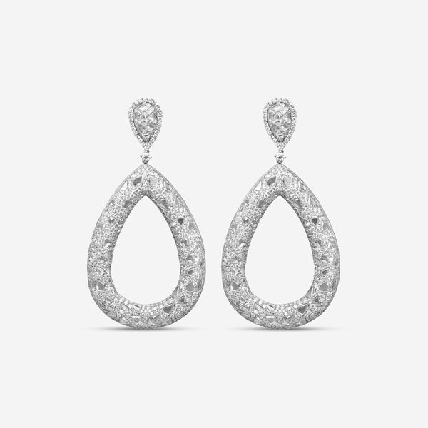 Diana M. Jewels 18K White Gold Diamond Drop Earrings R15090-1