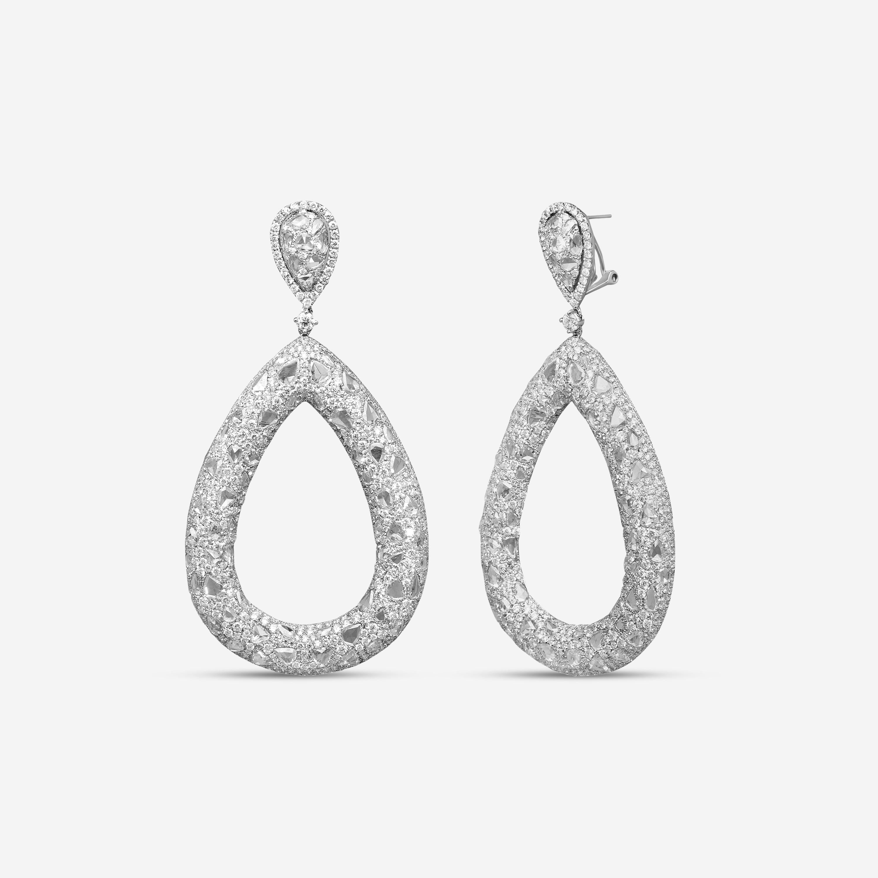 Diana M. Jewels 18K White Gold Diamond Drop Earrings R15090-1