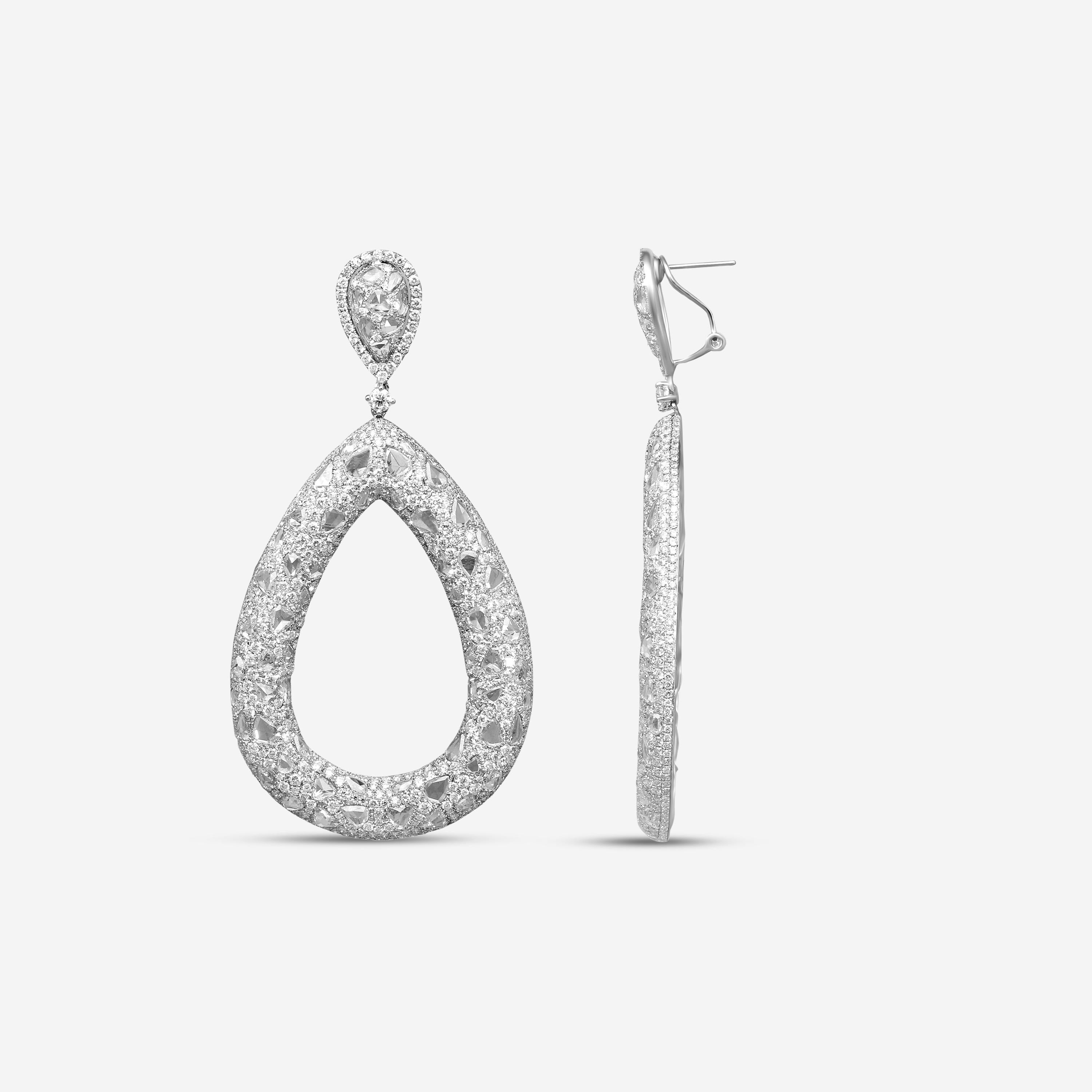 Diana M. Jewels 18K White Gold Diamond Drop Earrings R15090-1