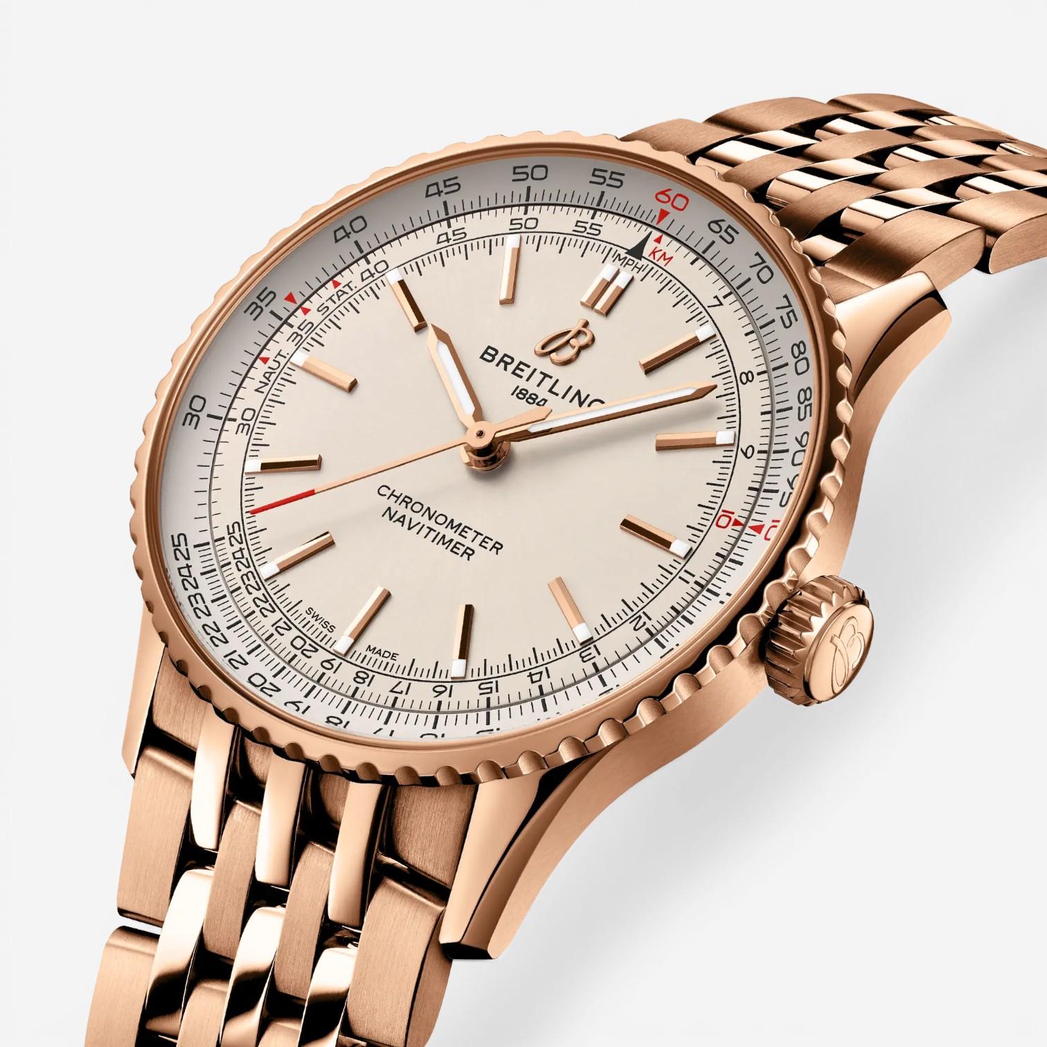 Breitling Navitimer 18K Rose Gold Automatic Men's Watch R17329F41G1R1