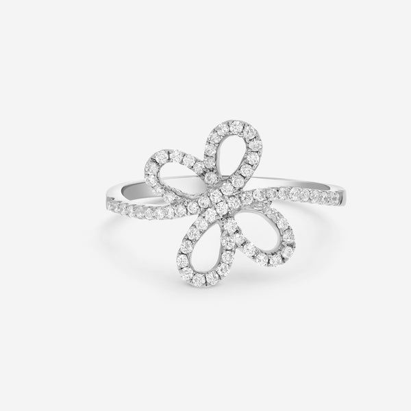 Piero Milano 18K White Gold, Diamond  0.30ct. tw. Butterfly Statement Ring Sz. 6.75 R2256AB2 - THE SOLIST