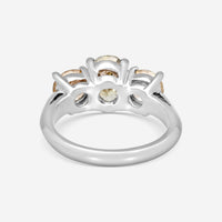 ASSAEL - Fancy Green & Brown Diamond Ring; Oval Greenish Diamond 1.25 cts, 2 Rd Brown Diamonds 1.38 cts, 18KW, Sz 6 - R2755 - THE SOLIST