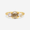 ASSAEL - Brown Diamond Ring; 1 Oval Brown Diamond 1.69 cts, 2 Rd Brilliant Cut FY Brown Diamonds 0.80 cts, 18KY - R2770 - THE SOLIST