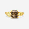 ASSAEL - Fancy Brown Diamond Ring; Emerald Cut Fancy Brown Diamond 2.66 cts, 2 FY Rd Diamonds 0.86 cts, 18KY, Sz 6 - R2946 - THE SOLIST