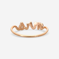Sydney Evan "MRS" 14K Rose Gold Diamond Script Ring Sz. 6.5 R34218BND-RB6.5