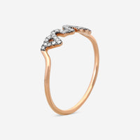 Sydney Evan "MRS" 14K Rose Gold Diamond Script Ring Sz. 6.5 R34218BND-RB6.5