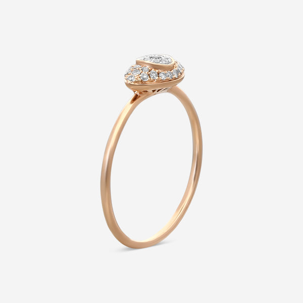 Sydney Evan Pavé Mini Puffy Protective Eye 14K Rose Gold Diamond Ring Sz. 6.5 R34956BND-RW - THE SOLIST